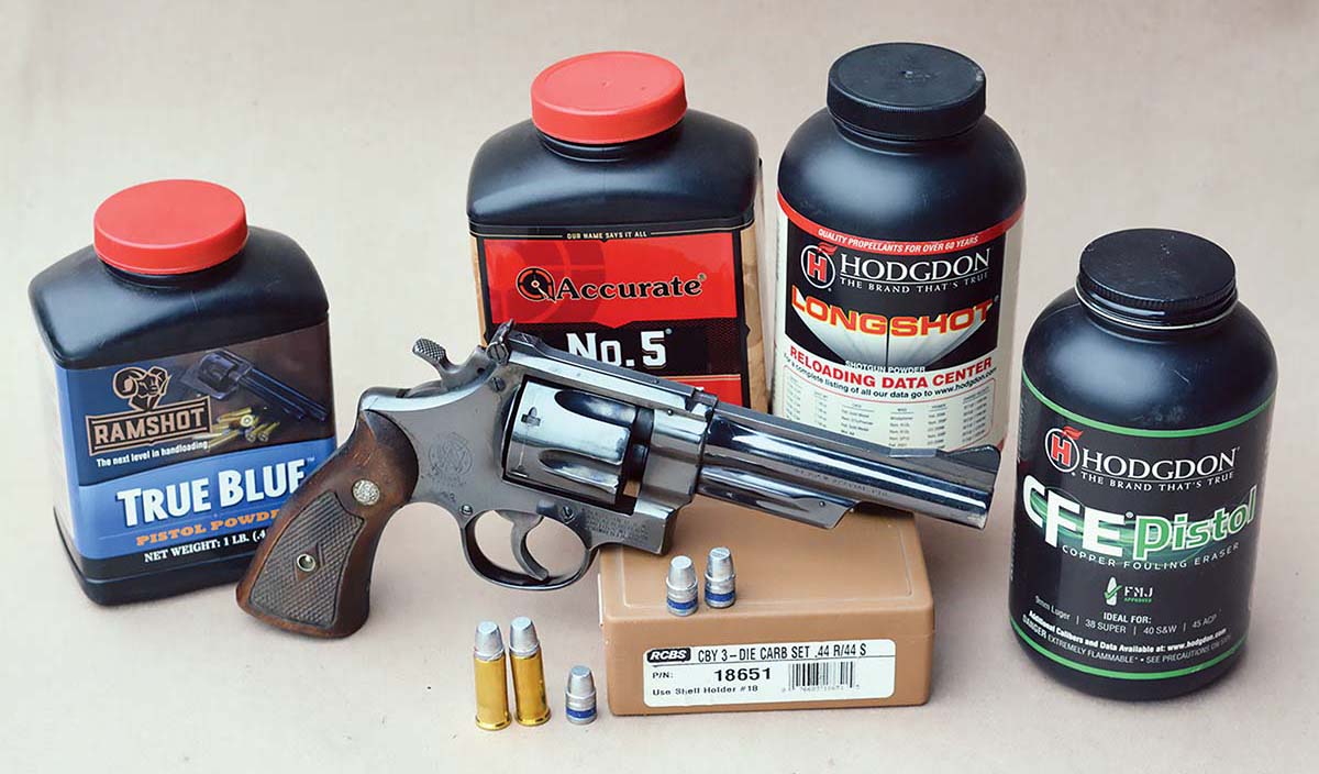 With Alliant Power Pistol being difficult to find, Ramshot True Blue, Accurate No. 5, performance handloads.